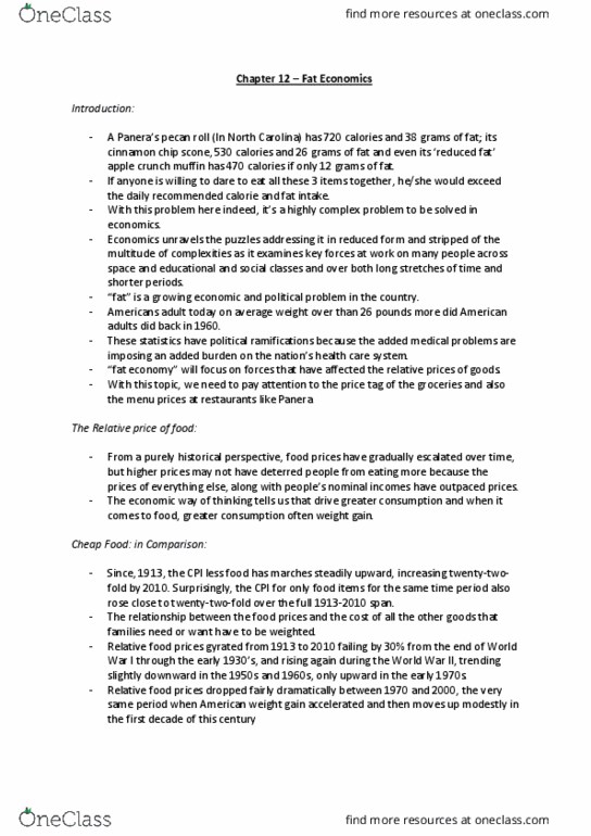 ECN 340 Lecture Notes - Lecture 12: Panera Bread, Price Drop, Relative Price thumbnail