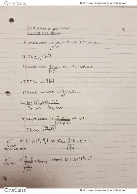 Econ321 Midterm 4 0gpa Econ321 Mid Term 1 Notes Oneclass Econ321 Midterm 4 0gpa Econ321 Mid Term 1 Notes Oneclass
