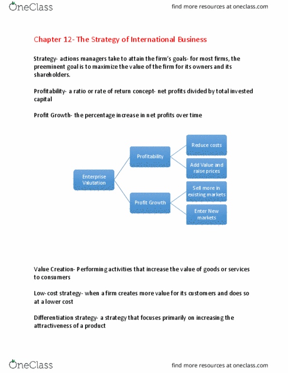 INTB 1203 Chapter Notes - Chapter 12: Organizational Culture, Fixed Cost, Relational Capital thumbnail