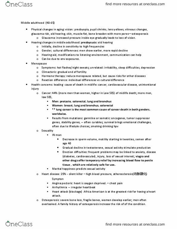 NUR1 223 Lecture Notes - Lecture 3: Bronchus, Myocardial Infarction, Tumor Suppressor Gene thumbnail