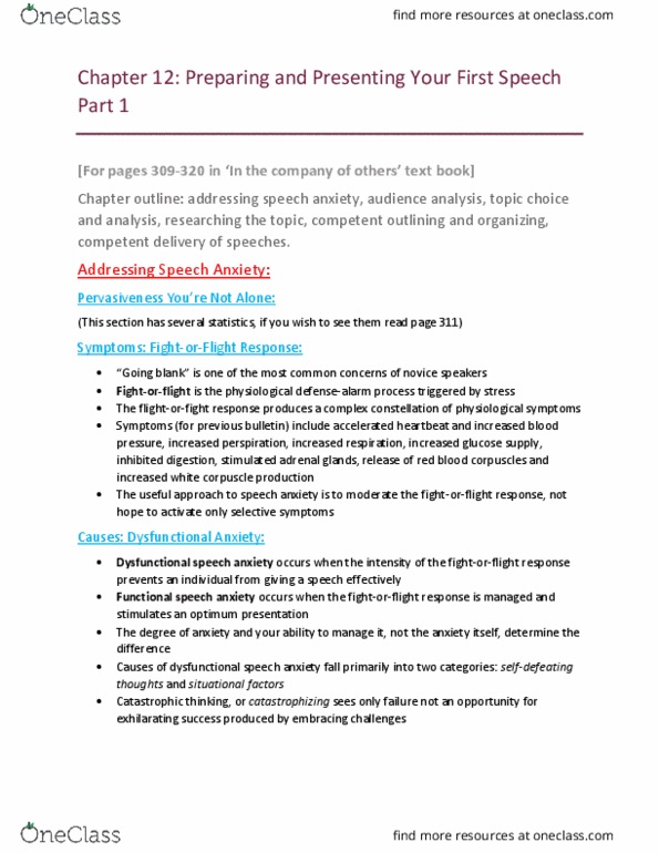 CMST 192 Chapter Notes - Chapter 12: Red Blood Cell, White Blood Cell, Procrastination thumbnail