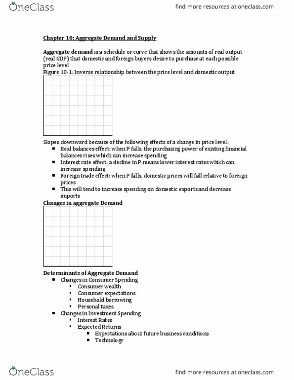 ECN 204 Lecture Notes - Lecture 10: Aggregate Supply, Aggregate Demand, Government Spending thumbnail