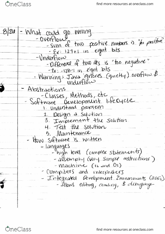 CS 18000 Lecture Notes - Lecture 2: Semicolon, Parsing thumbnail