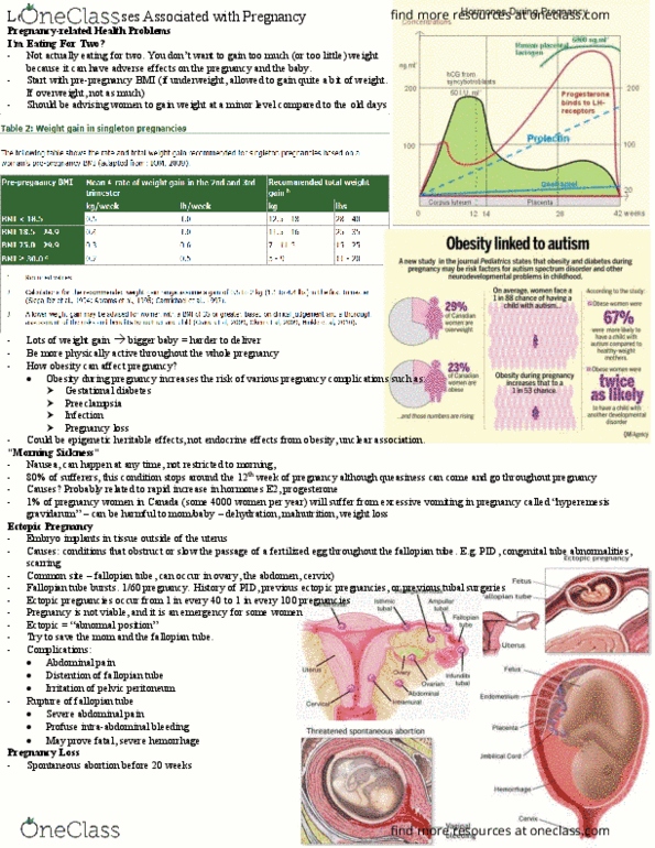 HSS 3305 Lecture Notes - Lecture 21: Placenta Praevia, Ectopic Pregnancy, Fallopian Tube thumbnail