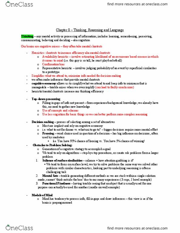 PSY 102 Chapter Notes - Chapter 8: Vocal Tract, Vocal Folds, Availability Heuristic thumbnail