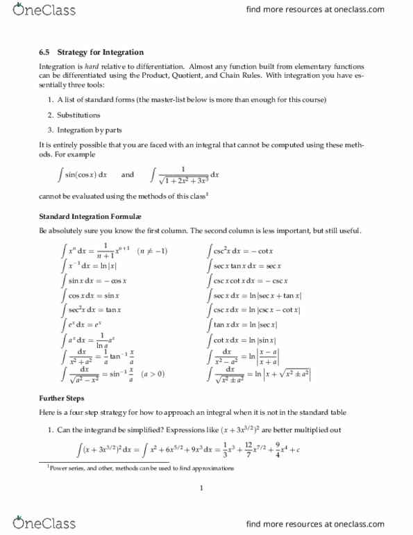 MATH 2B Chapter Notes - Chapter 7.5: Methamphetamine, Trigonometric Functions, Partial Fraction Decomposition thumbnail