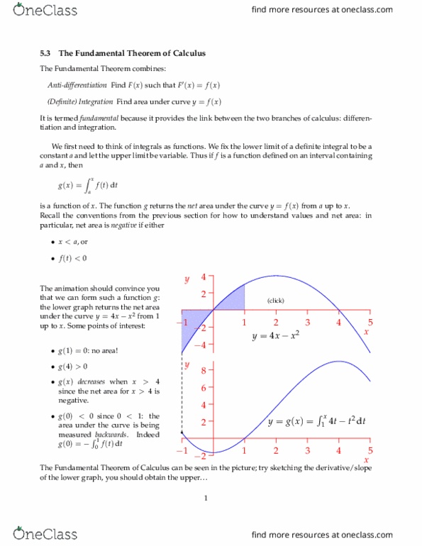 MATH 2B Chapter Notes - Chapter 5.3: Differential Calculus, Continuous Function, Mean Value Theorem thumbnail