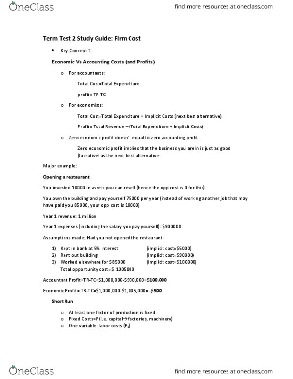 ECO101H1 Lecture Notes - Lecture 9: Taipei Metro, Marginal Product, Fixed Cost thumbnail