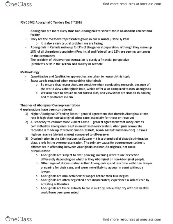 PSYC 3402 Chapter Notes - Chapter 14: Shared Belief, Homicide, Risk Assessment thumbnail