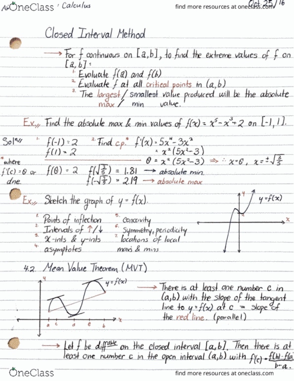 ARTSSCI 1D06 Lecture Notes - Lecture 18: Mean Value Theorem thumbnail