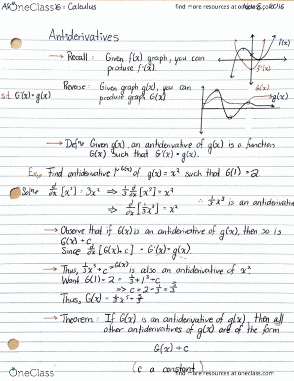 ARTSSCI 1D06 Lecture Notes - Lecture 21: Antiderivative thumbnail