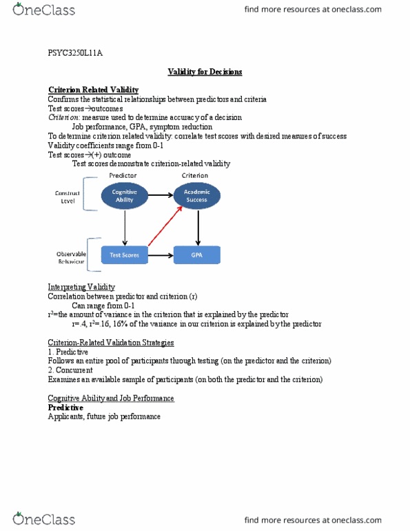PSYC 3250 Lecture Notes - Lecture 11: Job Performance, Statistical Hypothesis Testing thumbnail