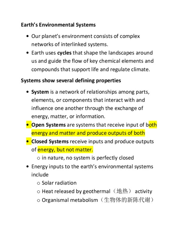 EESA01H3 Lecture Notes - Denitrification, Metapopulation, Heterotroph thumbnail