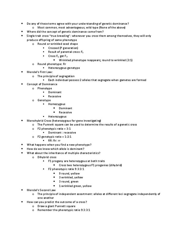 MCB 2400 Lecture Notes - Lecture 12: Lethal Allele, Dihybrid Cross, Achondroplasia thumbnail