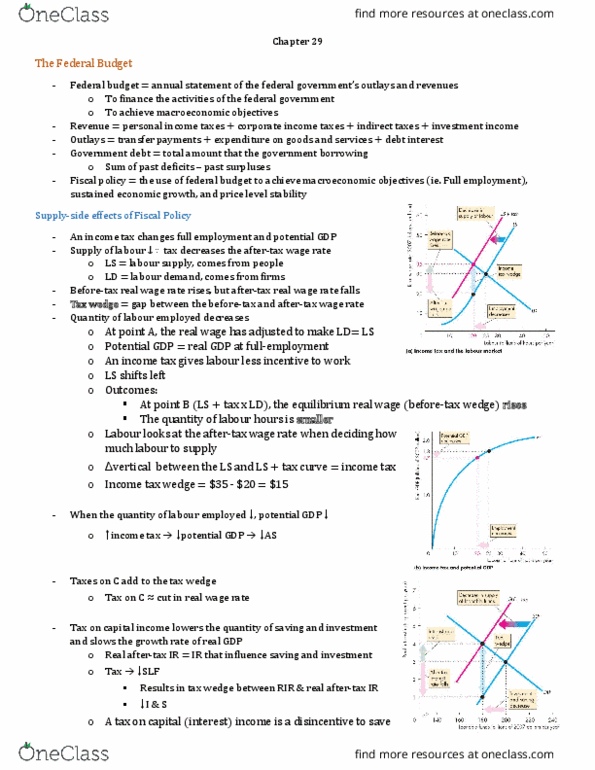 ECON102 Lecture Notes - Lecture 6: Potential Output, Real Interest Rate, Transfer Payment thumbnail