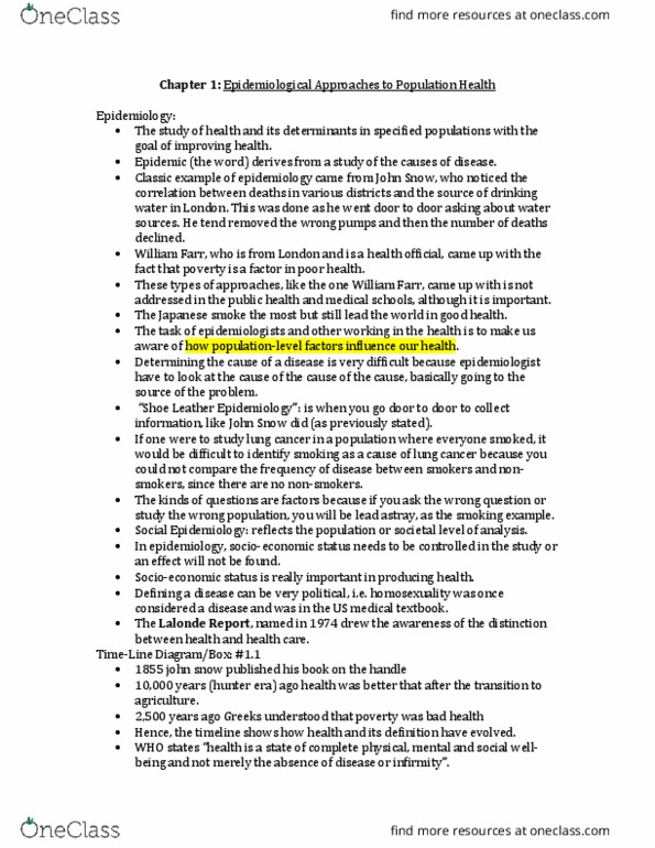 HLST 1010 Chapter Notes - Chapter 1,4,5,8,9 and half 16: Poverty Reduction, Human Genome Project, Chronic Lung Disease thumbnail