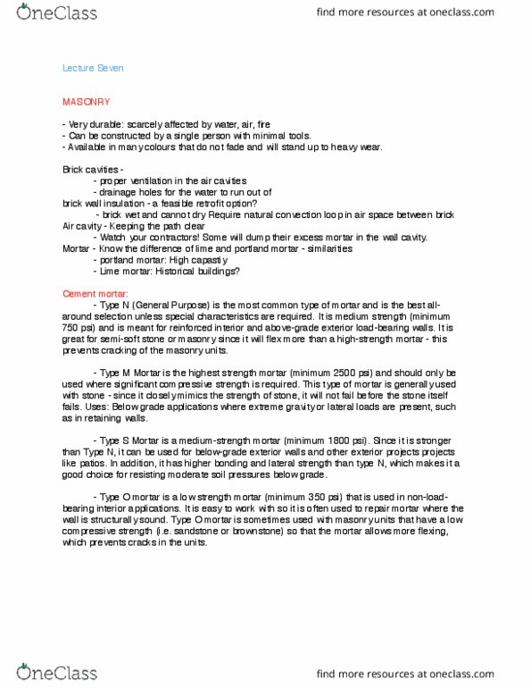 ARCC 2202 Lecture Notes - Lecture 7: Shear Wall, Sandwich Panel, Thermal Mass thumbnail