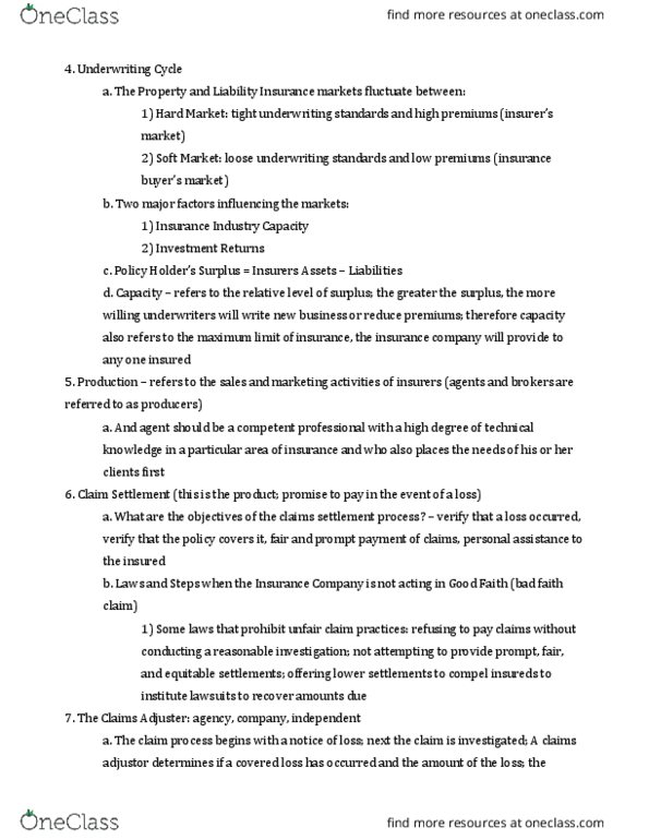 RMIN 4000 Lecture Notes - Lecture 13: Financial Statement, Life Insurance, Securitization thumbnail