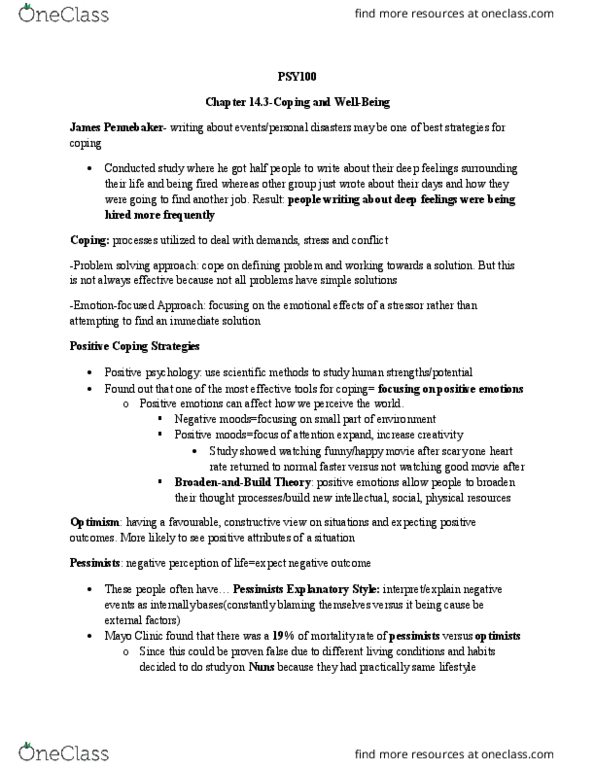 PSY100H1 Chapter Notes - Chapter 14.3: Brainstem, Learned Helplessness, Biofeedback thumbnail