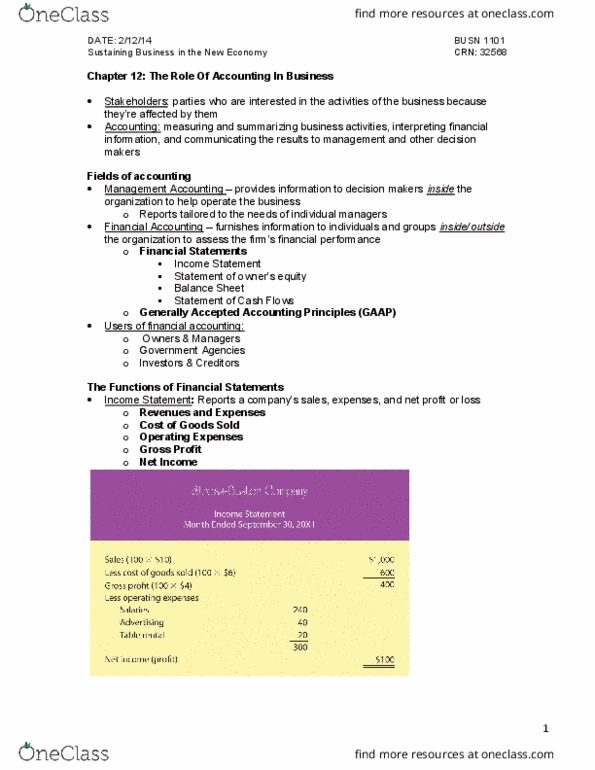 BUSN 1101 Lecture Notes - Lecture 17: Inventory Turnover, Public Company Accounting Oversight Board, Accrual thumbnail