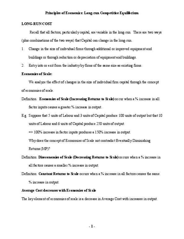 COMMERCE 4FK3 Lecture Notes - Competitive Equilibrium, Cogeneration, Perfect Competition thumbnail