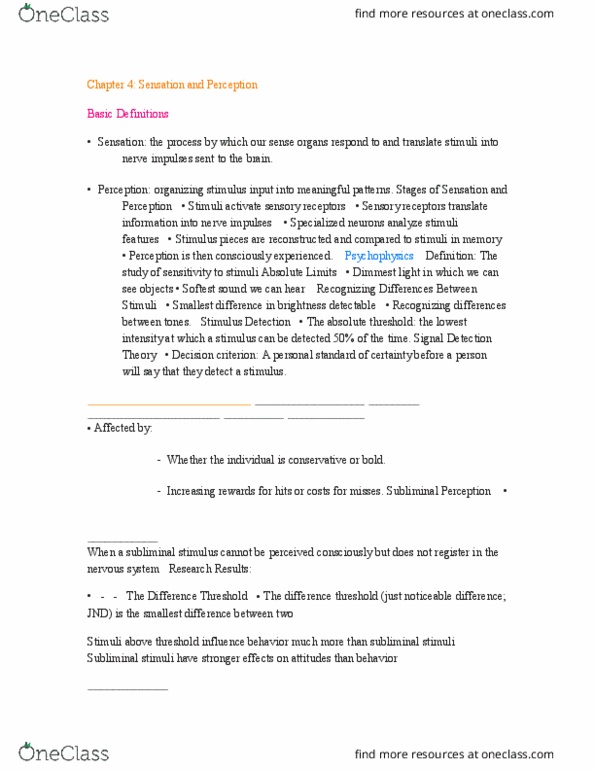 PSYC 111 Lecture Notes - Lecture 4: Cribriform Plate, Hearing Loss, Interposition thumbnail