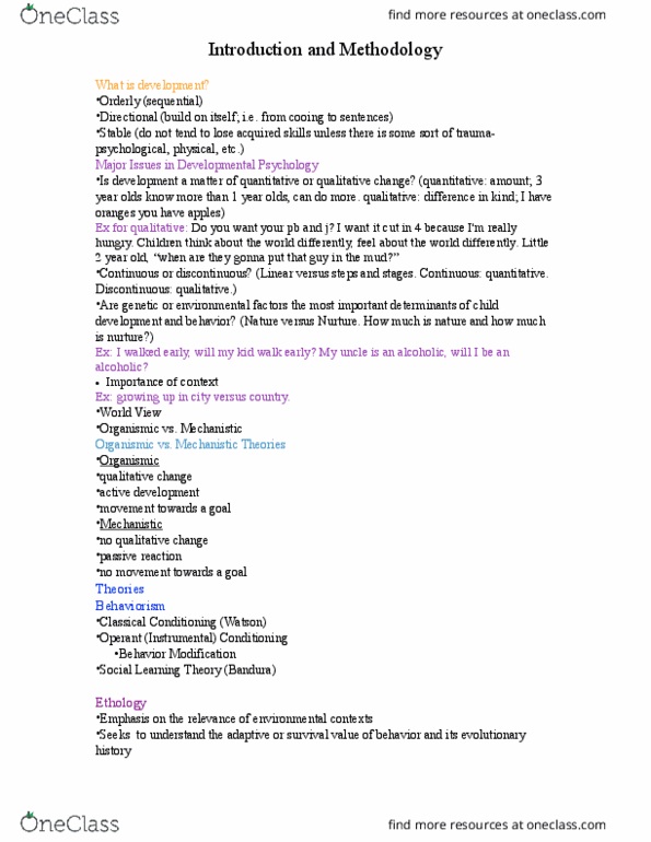 PSYC 220 Lecture Notes - Lecture 1: Milgram Experiment, Informed Consent, Jane Goodall thumbnail