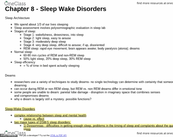 PSYCH257 Lecture Notes - Lecture 8: Sleep Hygiene, Sleep Deprivation, Benzodiazepine thumbnail