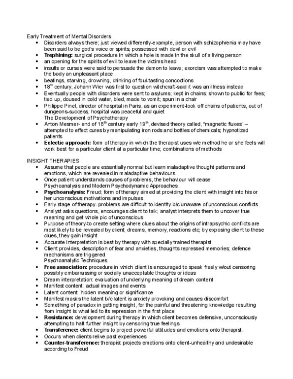 PSYCH 4R03 Lecture Notes - Nocturnal Enuresis, Fluoxetine, Phenothiazine thumbnail