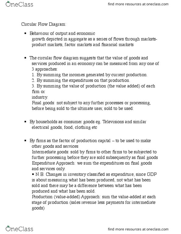 ECON211 Lecture Notes - Lecture 1: Gross National Income, Indirect Tax, Root Mean Square thumbnail