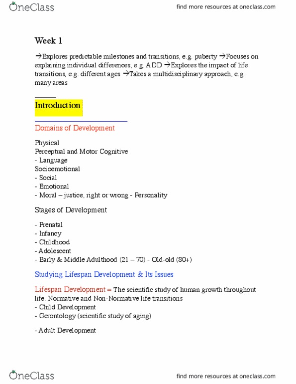 PSYC101 Lecture Notes - Lecture 1: Informed Consent, Attachment Theory, Maximum Life Span thumbnail