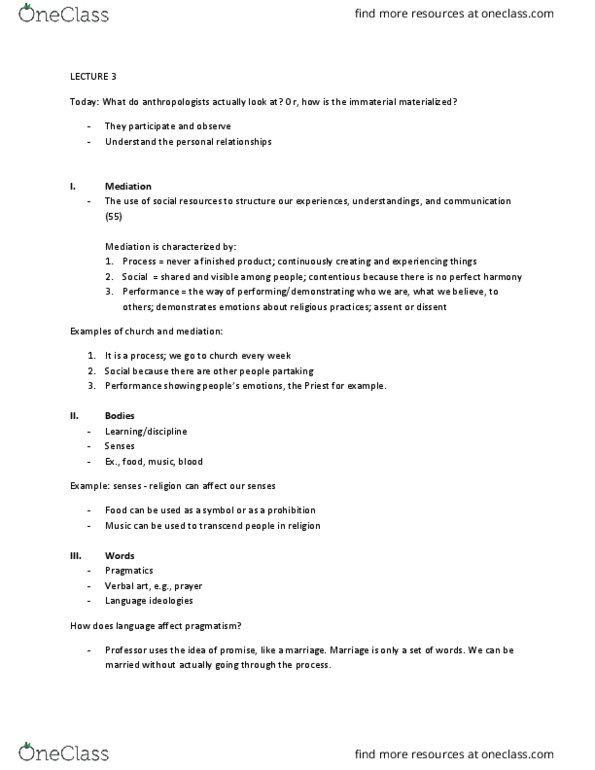 RELIGST 3AR3 Lecture Notes - Lecture 3: Pragmatics thumbnail