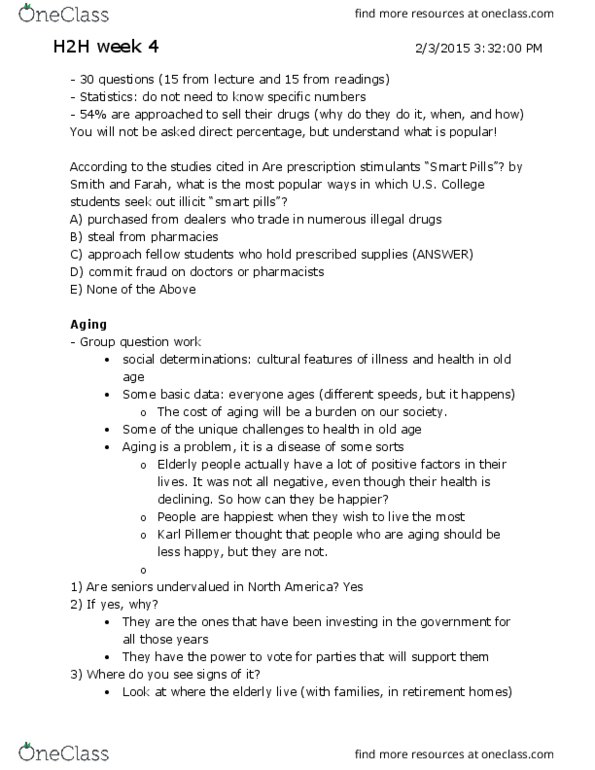 Health Sciences 2000A/B Lecture Notes - Lecture 4: Independent Living, Cardiovascular Disease, Paradigm Shift thumbnail