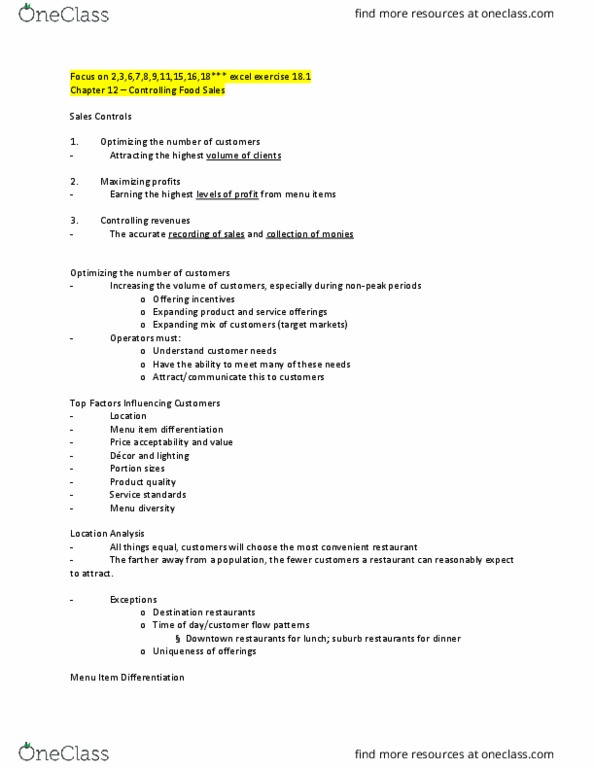 HTM 2030 Lecture Notes - Lecture 3: Cocktail Waitress, Job Analysis, Inventory Turnover thumbnail