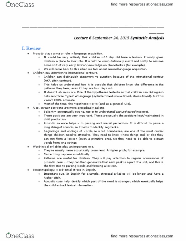 LING 355 Lecture Notes - Lecture 6: Theta Role, Pitch Contour, Parsing thumbnail