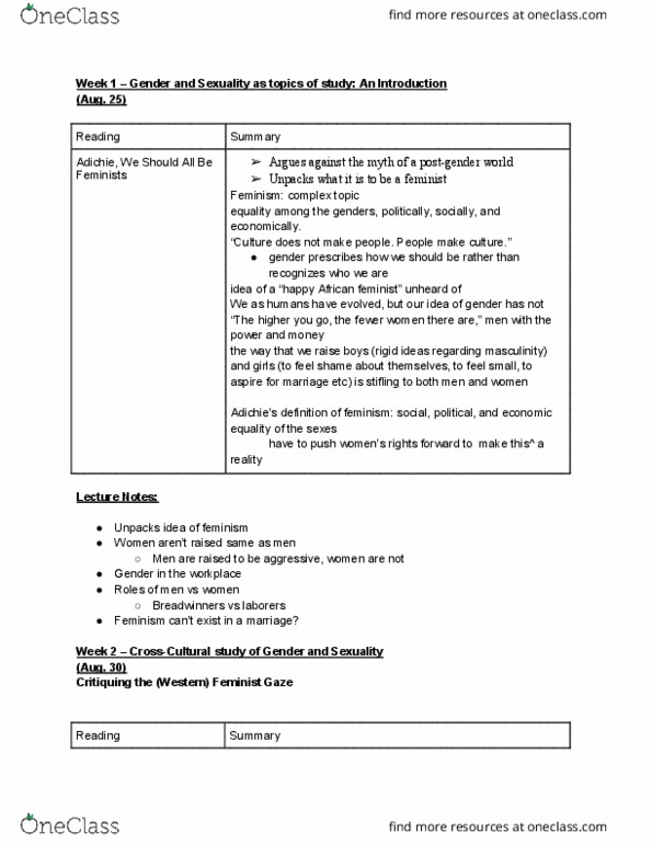 AAAD 200 Lecture Notes - Lecture 1: Individualism, Intersectionality, Tabula Rasa thumbnail