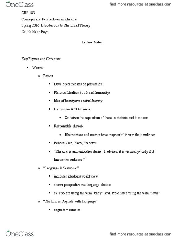 CRS 183 Lecture Notes - Lecture 12: Egalitarianism, Fetus, Platonic Idealism thumbnail