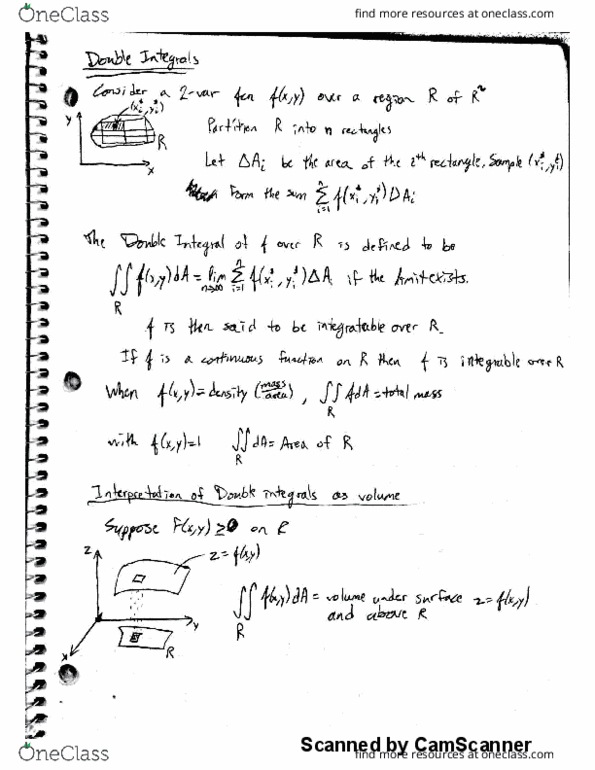 MTH 425 Lecture 8: Double Integral Basics thumbnail