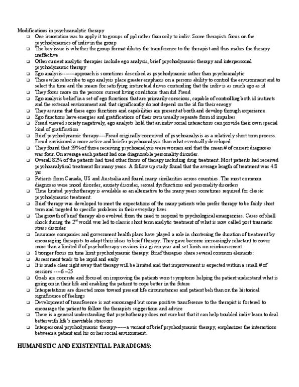 PSYC 690J3 Lecture Notes - Lecture 10: Unconditional Positive Regard, Posttraumatic Stress Disorder, Brief Psychotherapy thumbnail