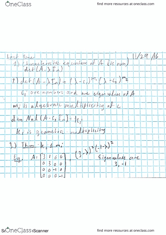 MATH 235 Lecture 22: Diagonalization thumbnail