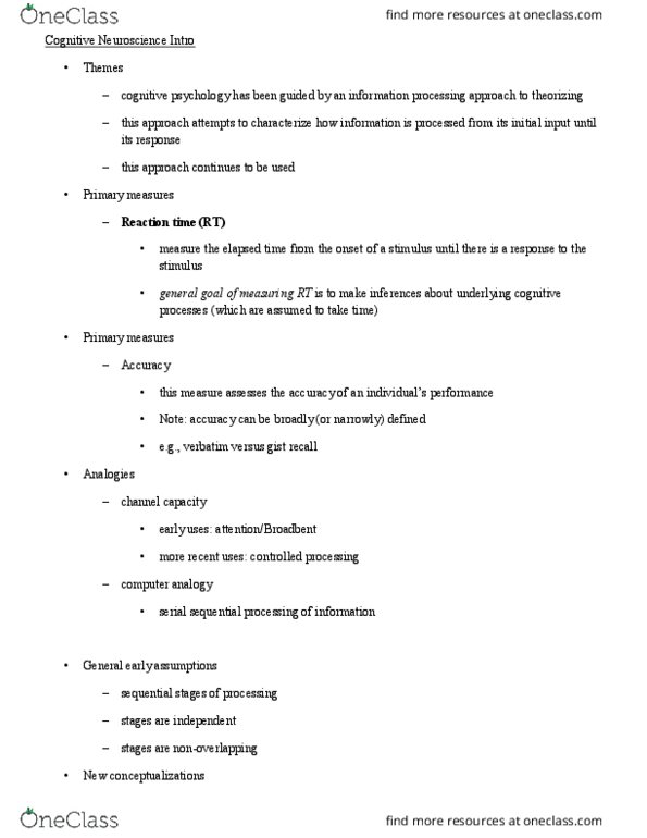 PSYC 3265 Lecture Notes - Lecture 2: Substantia Nigra, Motor Disorder, Autoradiograph thumbnail