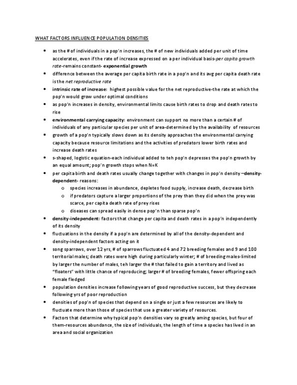 BIOL 240 Lecture Notes - Lecture 6: Homo Sapiens, Metapopulation, Introduced Species thumbnail