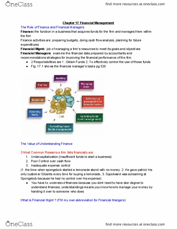 COMMERCE 1E03 Lecture 17: Chapter 17- notes thumbnail