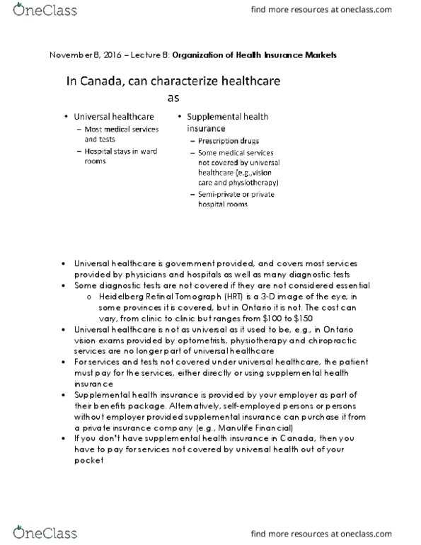 MGEC34H3 Lecture Notes - Lecture 8: Manulife, Universal Health Care, Unemployment Benefits thumbnail