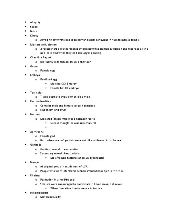 SOC 1200 Lecture Notes - Zoophilia, Human Sexual Activity, Libido thumbnail