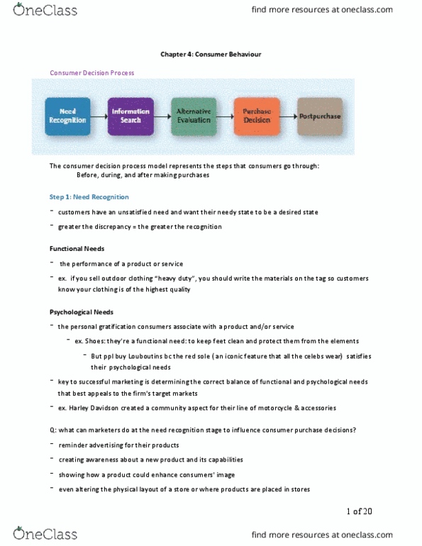 COMMERCE 2MA3 Lecture Notes - Lecture 4: Customer Relationship Management, Cognitive Dissonance, Shoppers Drug Mart thumbnail