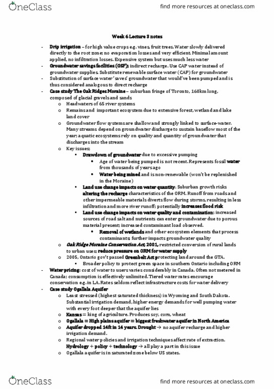 GPHY 103 Lecture Notes - Lecture 17: Oak Ridges Moraine, Drip Irrigation, Fossil Water thumbnail