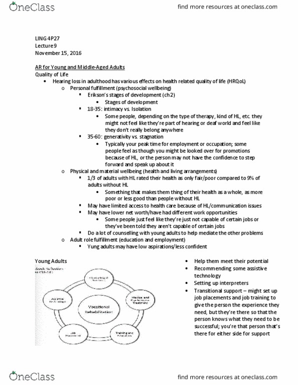 LING 4P27 Lecture Notes - Lecture 9: Hearing Aid, Macular Degeneration, Hearing Loss thumbnail