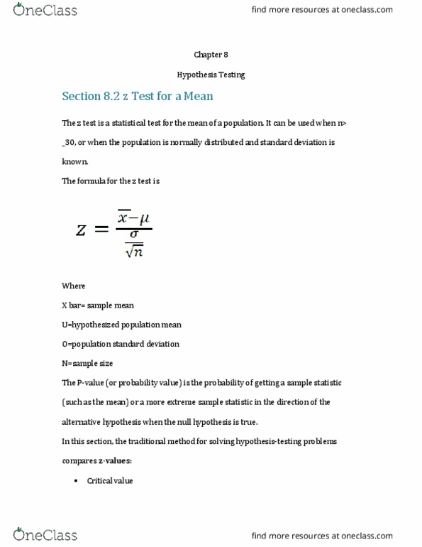 STA 2023 Lecture Notes - Lecture 33: Null Hypothesis, Statistic, Standard Deviation thumbnail