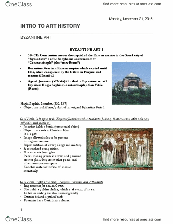 01:082:111 Lecture Notes - Lecture 11: Apse, Christian Art, Byzantine Iconoclasm thumbnail